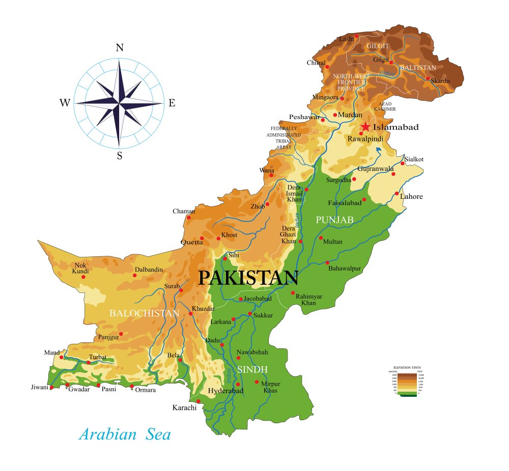 Scholarship map of Pakistan